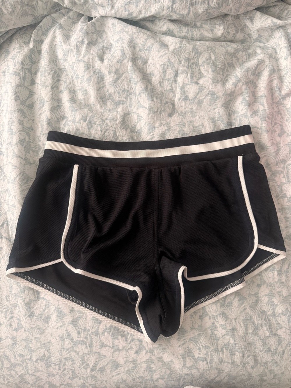 FP Movement by Free People Black Athletic Shorts with White Trim